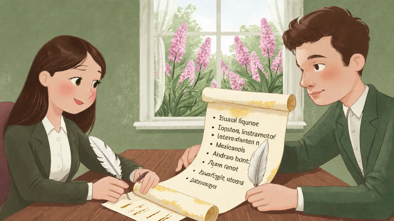 Pár spolu píše strategický odchodový list s kritérii rozchodu.