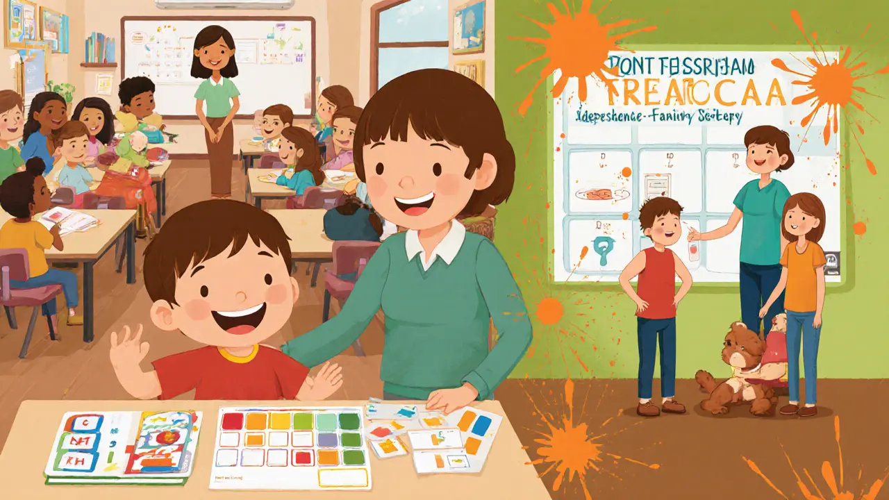 Po diagnóze dítě pracuje s terapeutem, ve třídě i doma s jasnou rutinou.