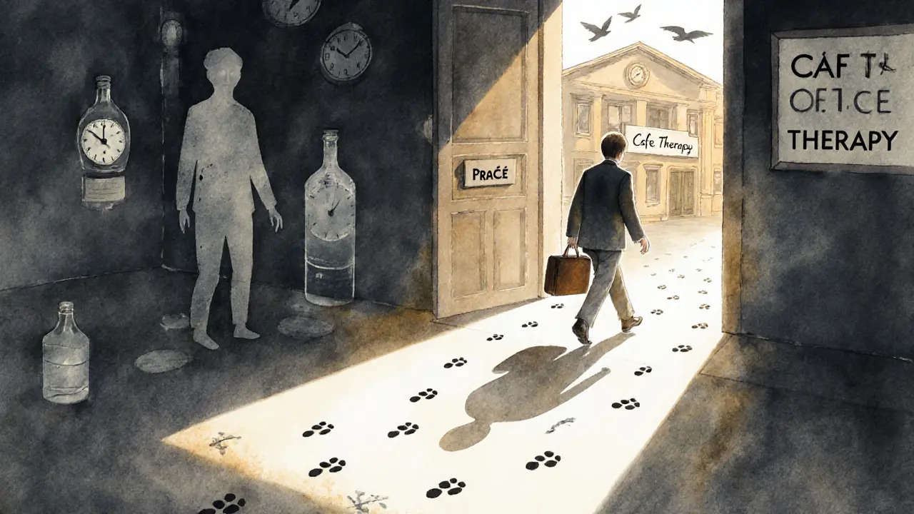 Návrat do práce po léčbě závislosti: Jak terapeutická podpora pomáhá přežít reintegraci