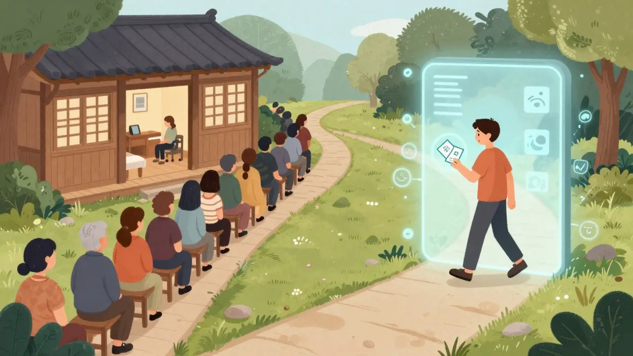 Cesta k terapii: čekání v kanceláři nebo vstup do digitálního světa s balíčkem sezení.