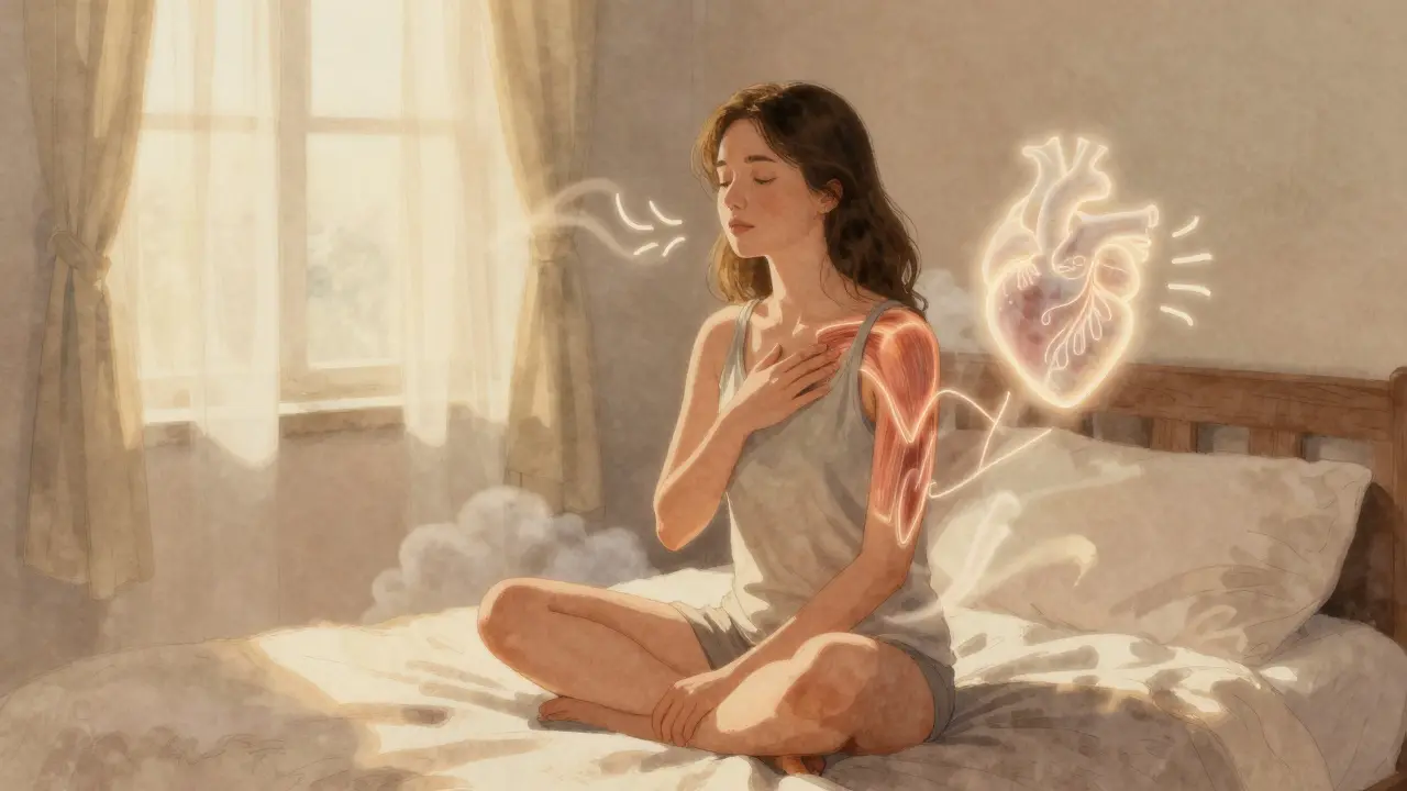 Tělesné projevy úzkosti: Jak terapie pracuje s palpitacemi, dušností a napětím