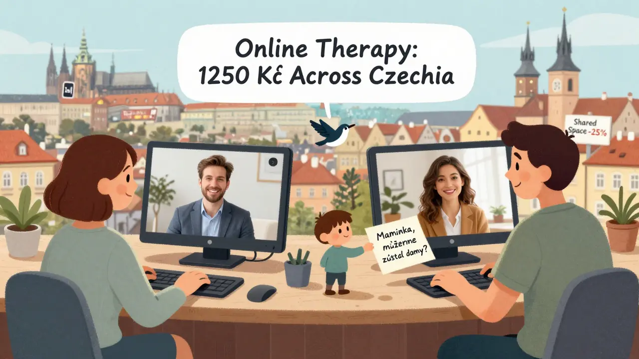 Terapeuti v Praze a Brně vedou online terapii stejnému klientovi, s nápisem, že cena je stejná po celé ČR.