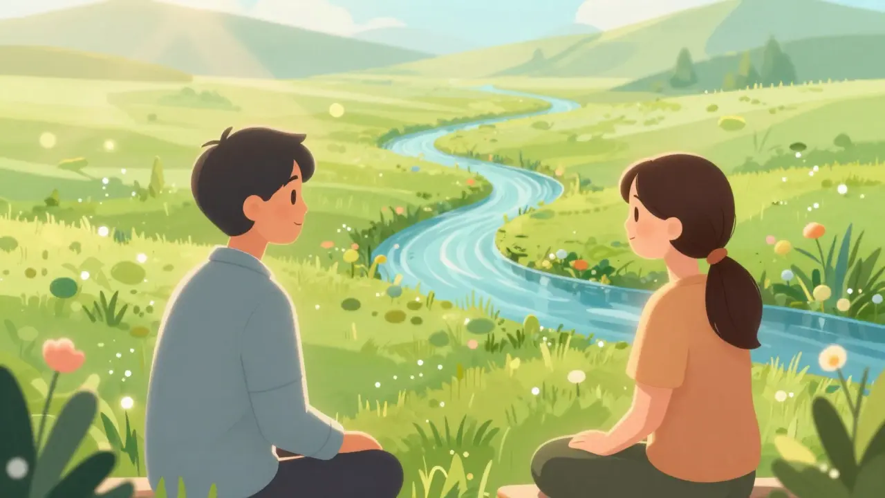 Terapeutické sezení s vizualizací krajinou.