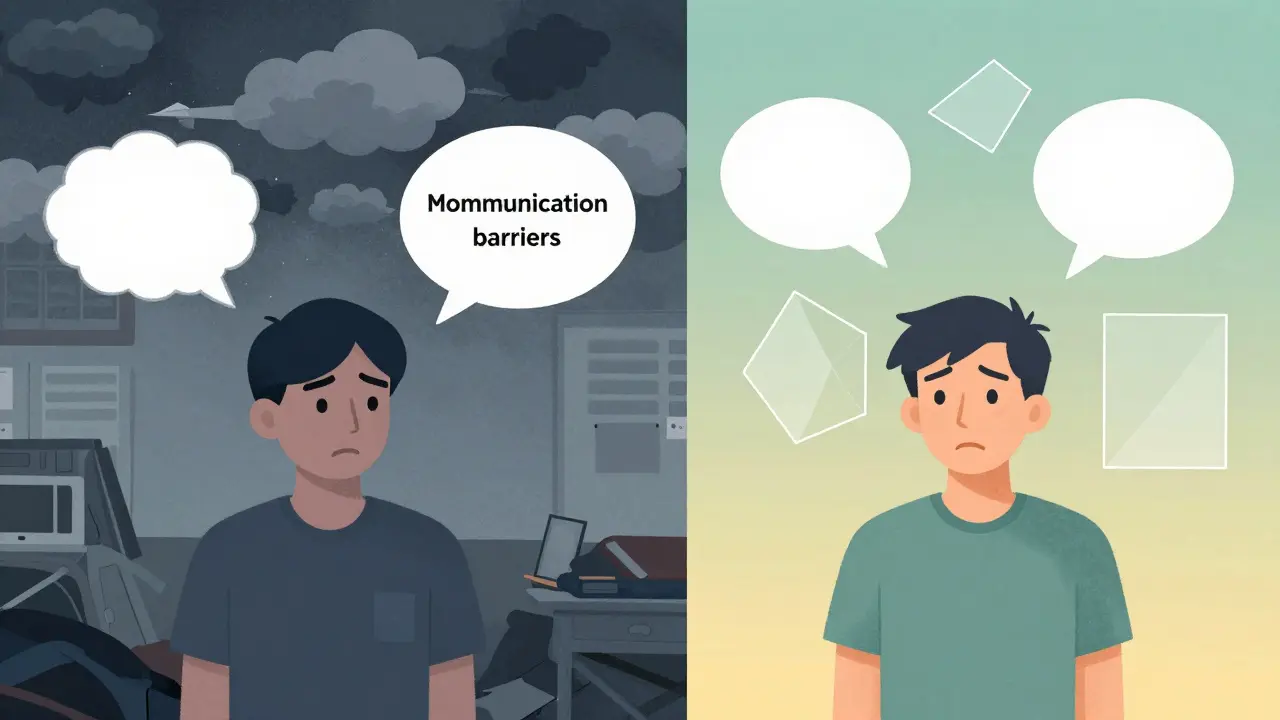 Ilustrace komunikačních bariér mezi partnery s autismem