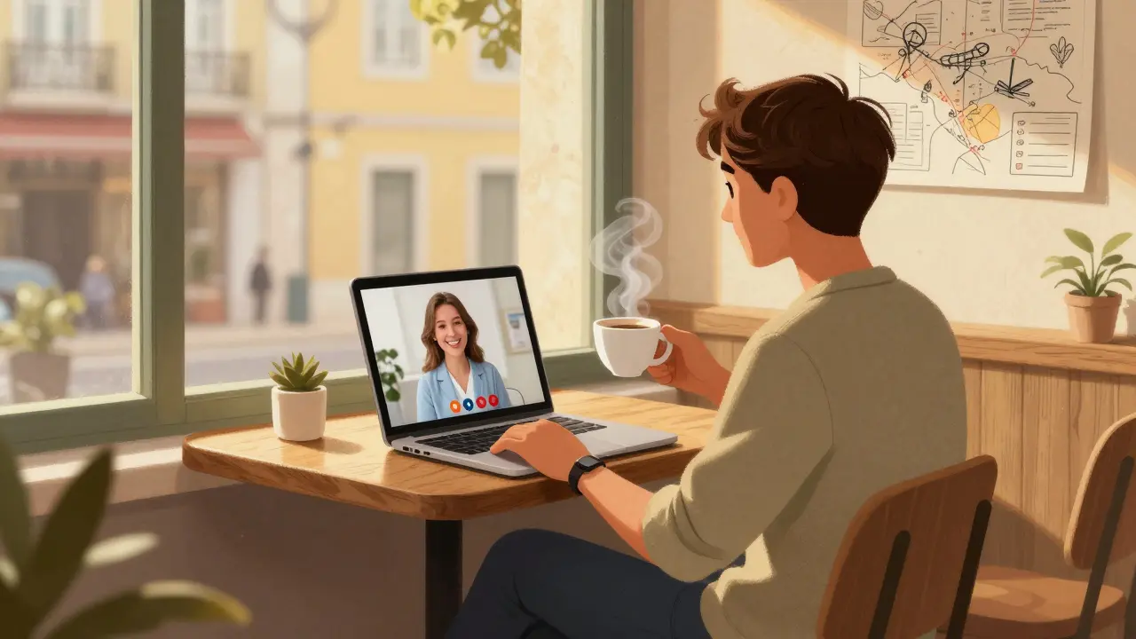 Online terapie při cestování a práci na dálku: Jak udržet kontinuitu péče bez hranic