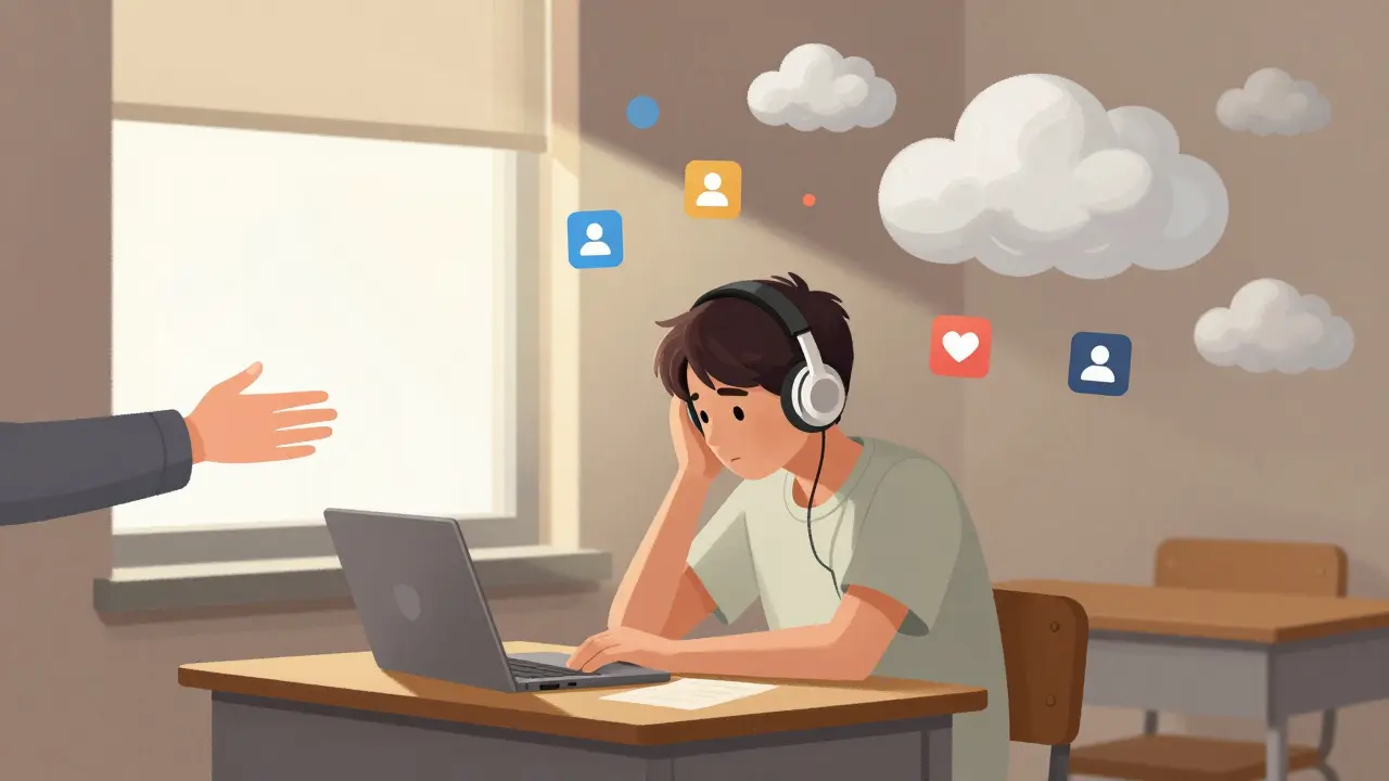 Izolovaný teenager pod tlakem digitálního světa s nadějí na pomoc